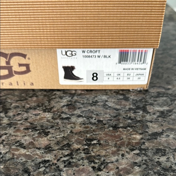 UGG Women's Black Fur-Trimmed Sneakers - Picture 5 of 10